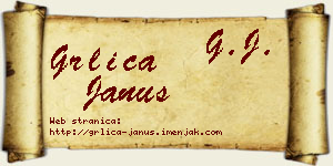Grlica Janus vizit kartica